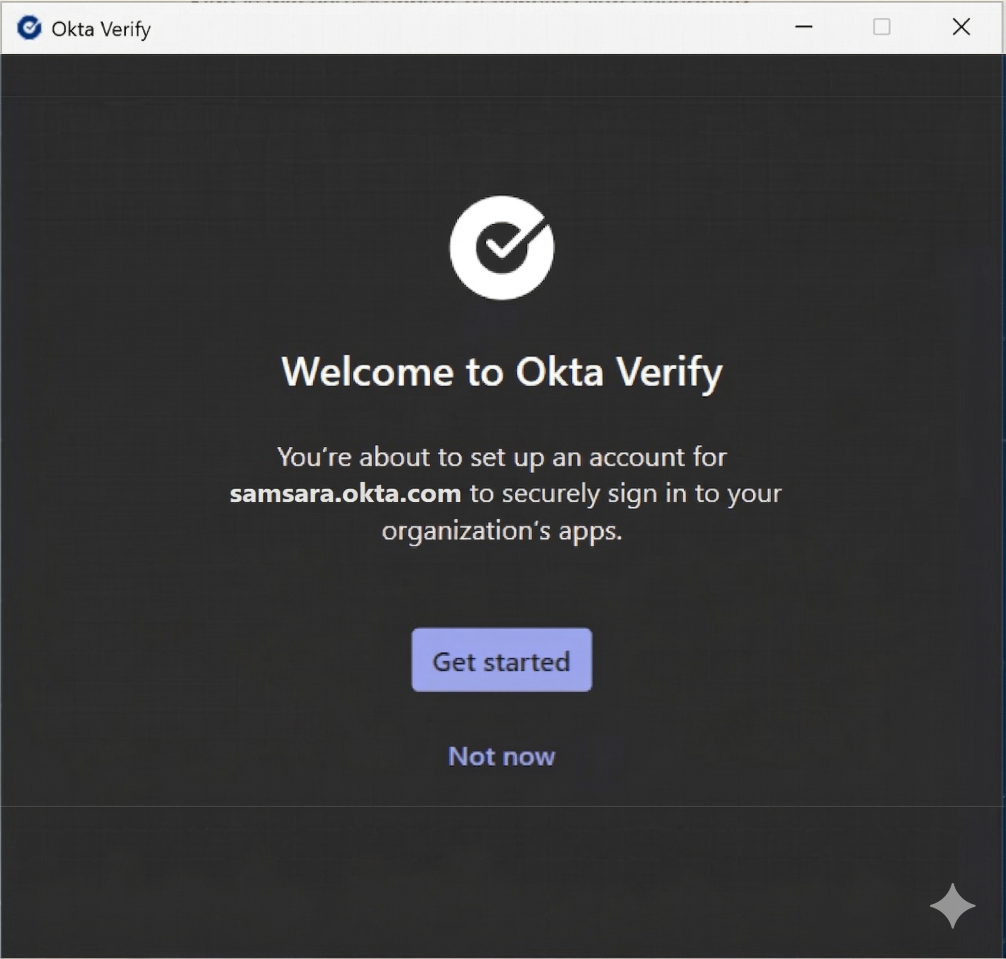 Windows 365 Okta Verify setup
